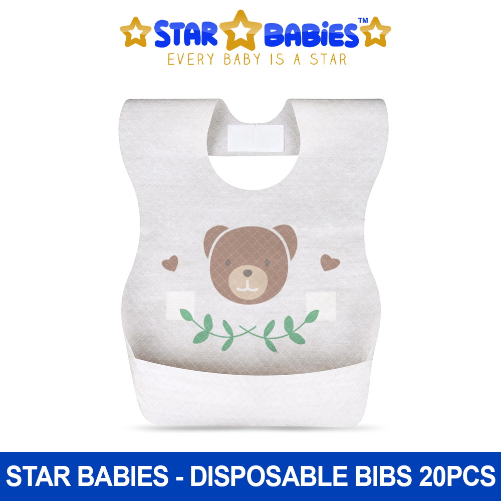 Star Babies - Disposable Bibs - Pack of 20 - Panda