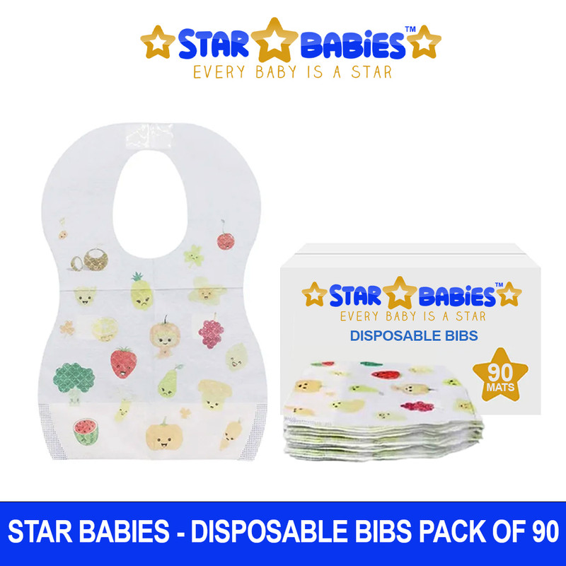 Star Babies - Disposable Bibs - Fruits - Pack of 90