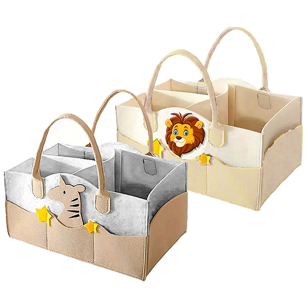 Star Babies - Caddy Diaper Bag - Lion/Zebra - Pack Of 2