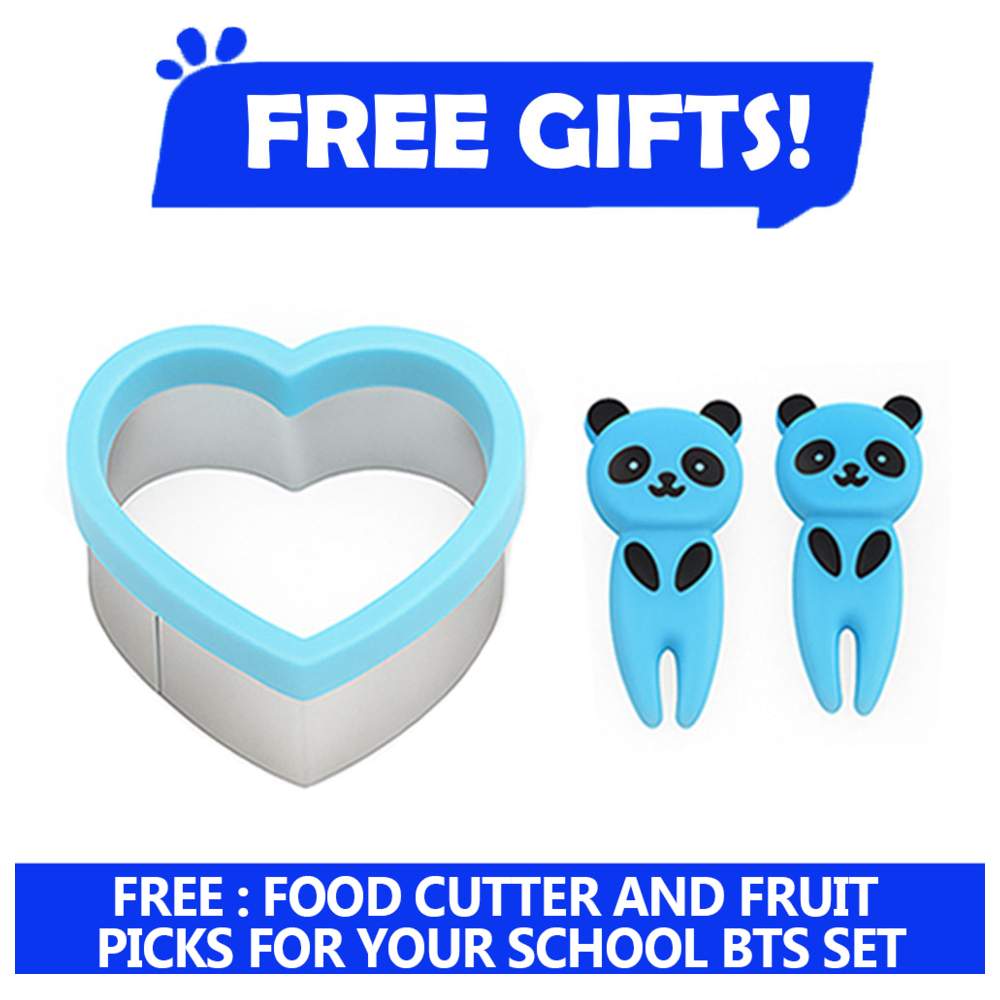 Star Babies - Backpack, Stainless Steel Water Bottle & Bento Lunch Box Set - Brave Lion - 3 Pcs with Free Fruits Picks, Sandwich Cutter