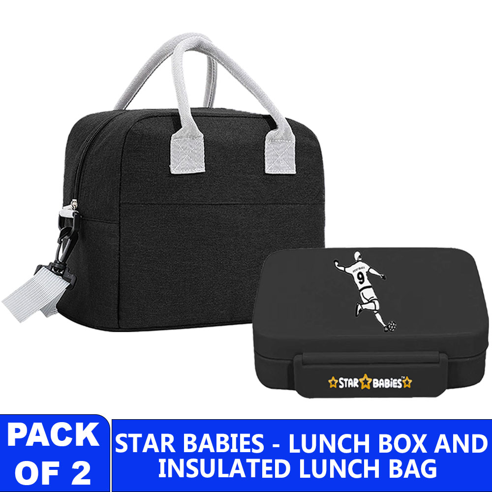 Star Babies - Insulated Lunch Bag & 5-Compartment Lunch Box Set - Multicolor - 2 Pcs
