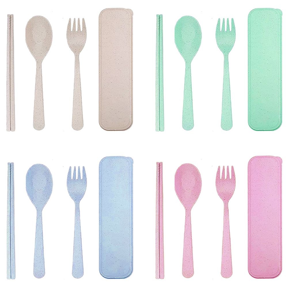 Star Babies Organic Fork, Spoon & Chopstick Set - 3 Pcs