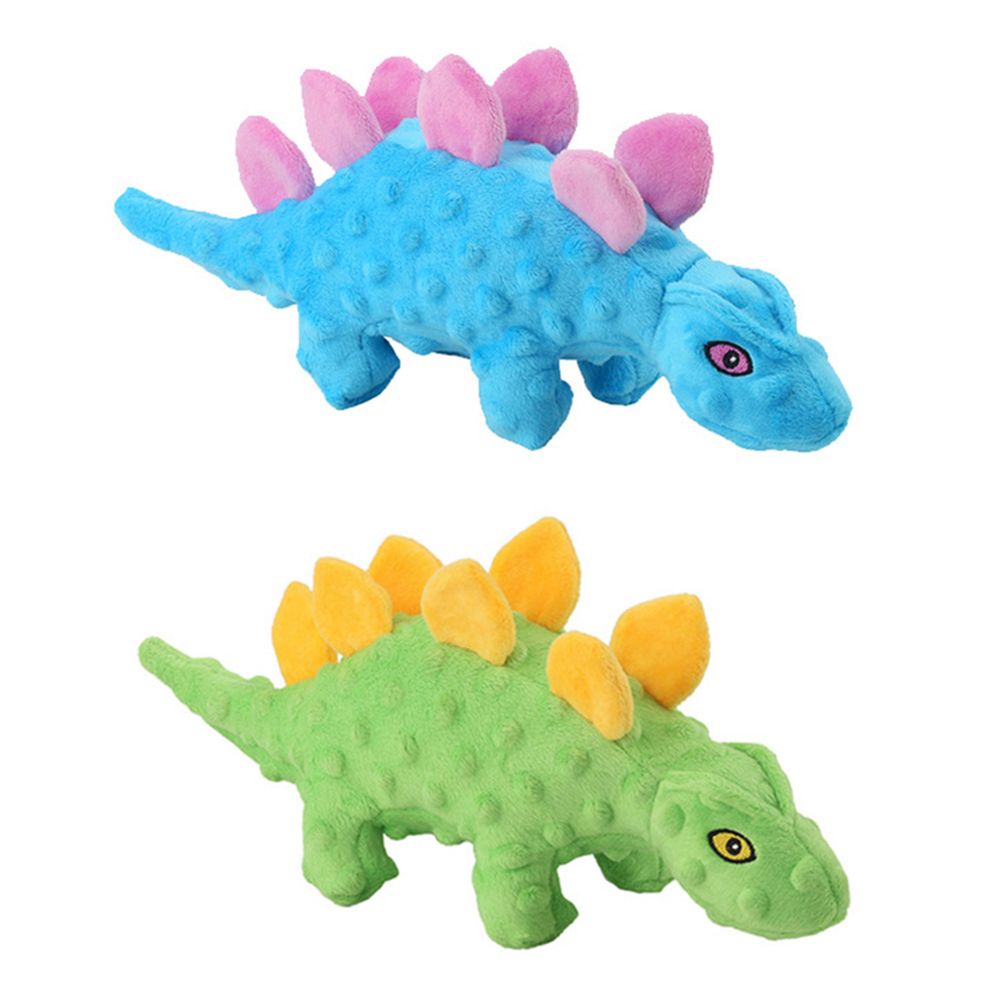 Nutrapet - Plush Pet Stegosaurus Dog Toy - Style May Vary - 1 Pc