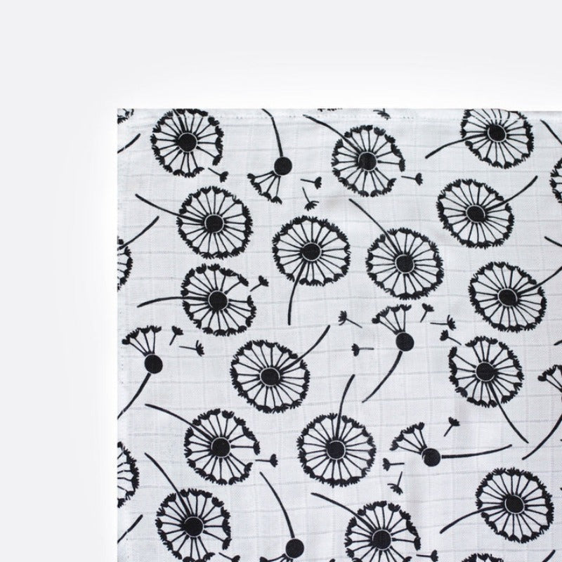 Etta Loves - Sensory Muslin Burp Cloth - Dandelion Print - XL