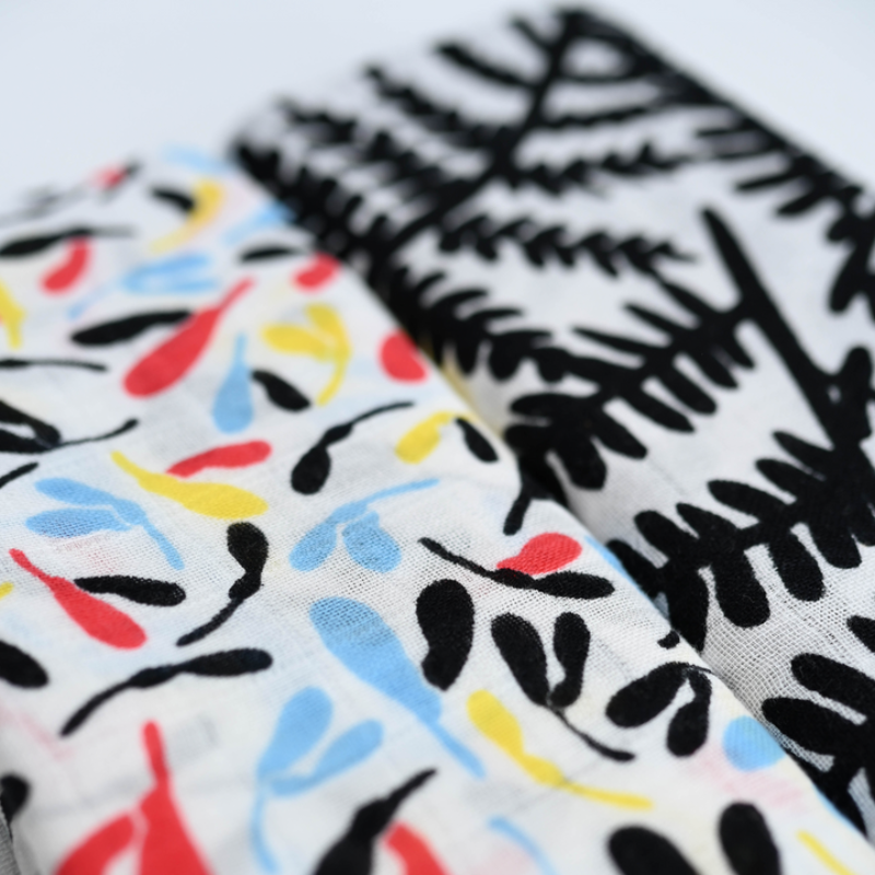 Etta Loves - Square Muslin - Plants - Pack of 2