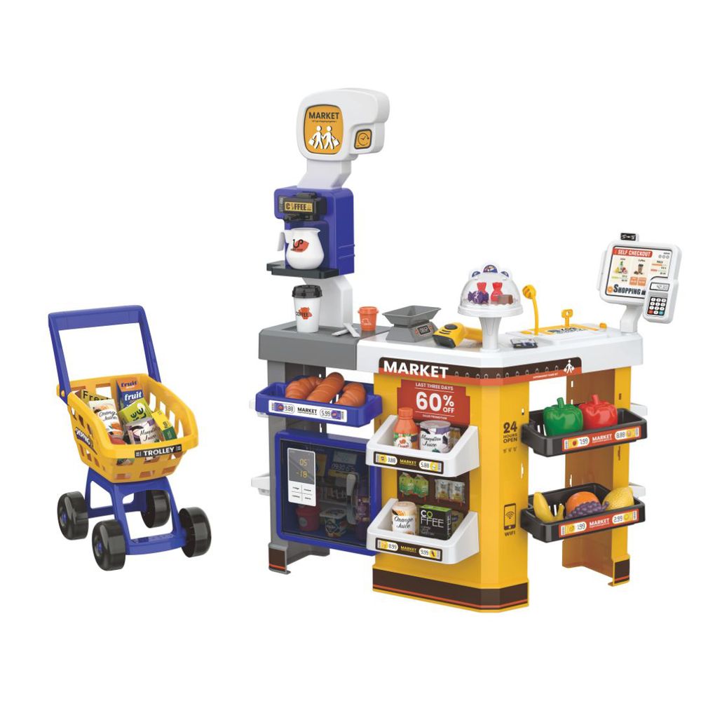 Mini Panda - Luxury Supermarket Pretend Playset - Multicolor - 64 Pcs