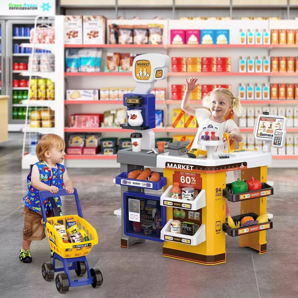 Mini Panda - Luxury Supermarket Pretend Playset - Multicolor - 64 Pcs