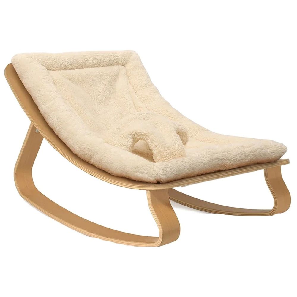Charlie Crane - Levo Baby Bouncer - Beech Wood - Fur Milk