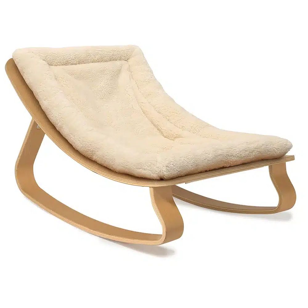 Charlie Crane - Levo Baby Bouncer - Beech Wood - Fur Milk