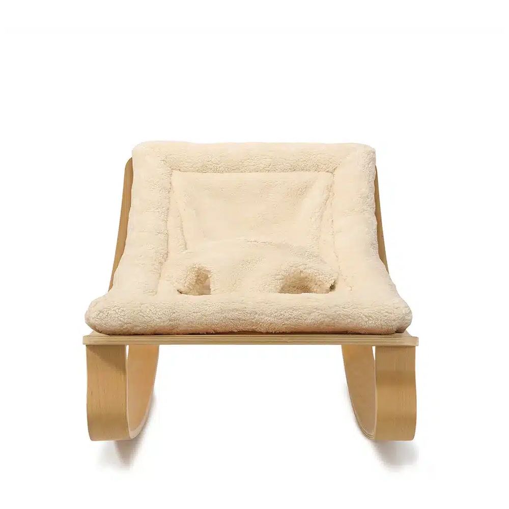 Charlie Crane - Levo Baby Bouncer - Beech Wood - Fur Milk