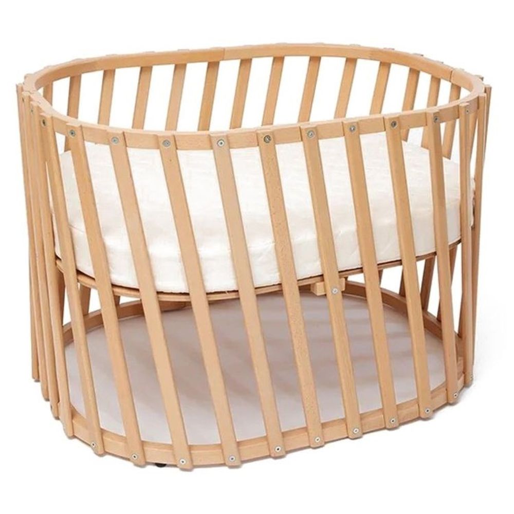 Charlie Crane - Lugo Convertible Wooden Baby Bed With Mattress - Natural