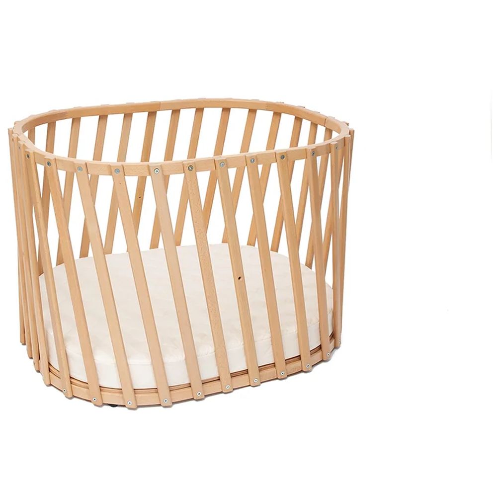 Charlie Crane - Lugo Convertible Wooden Baby Bed With Mattress - Natural