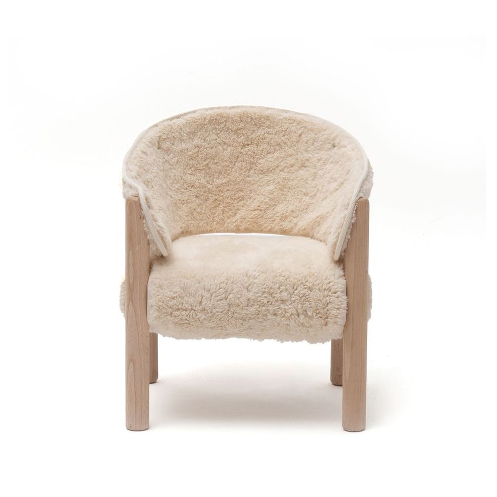 Chalie Crane - Saba Fur Chair - Raw Beech Wood