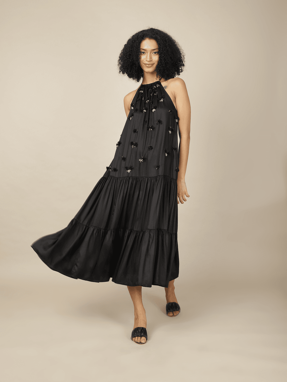 Jhurmut - Women's Long Celeste Dress - Black