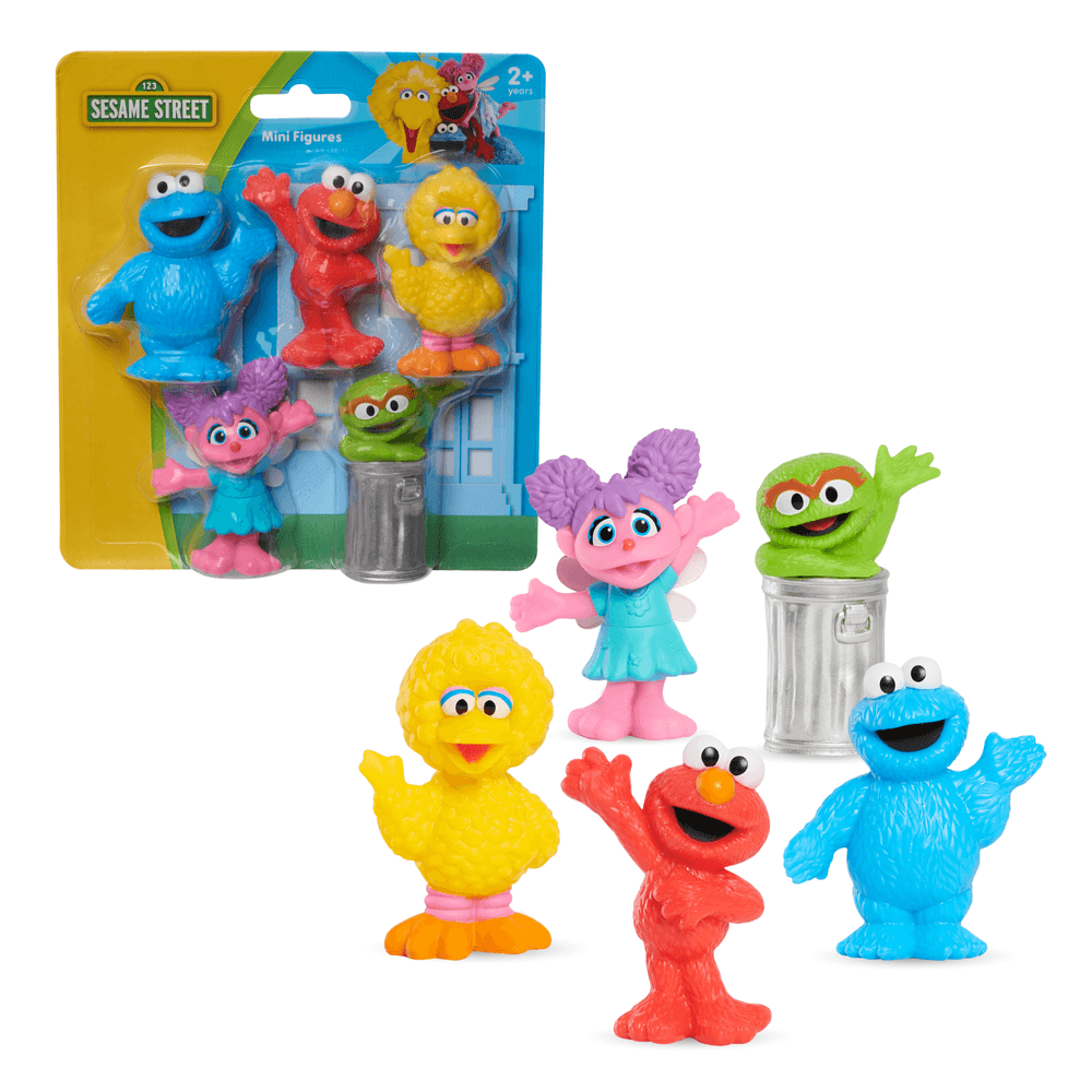 Sesame Street - Mini Figures Collectable Playset - Multicolor - 5 Pcs - 3-Inch
