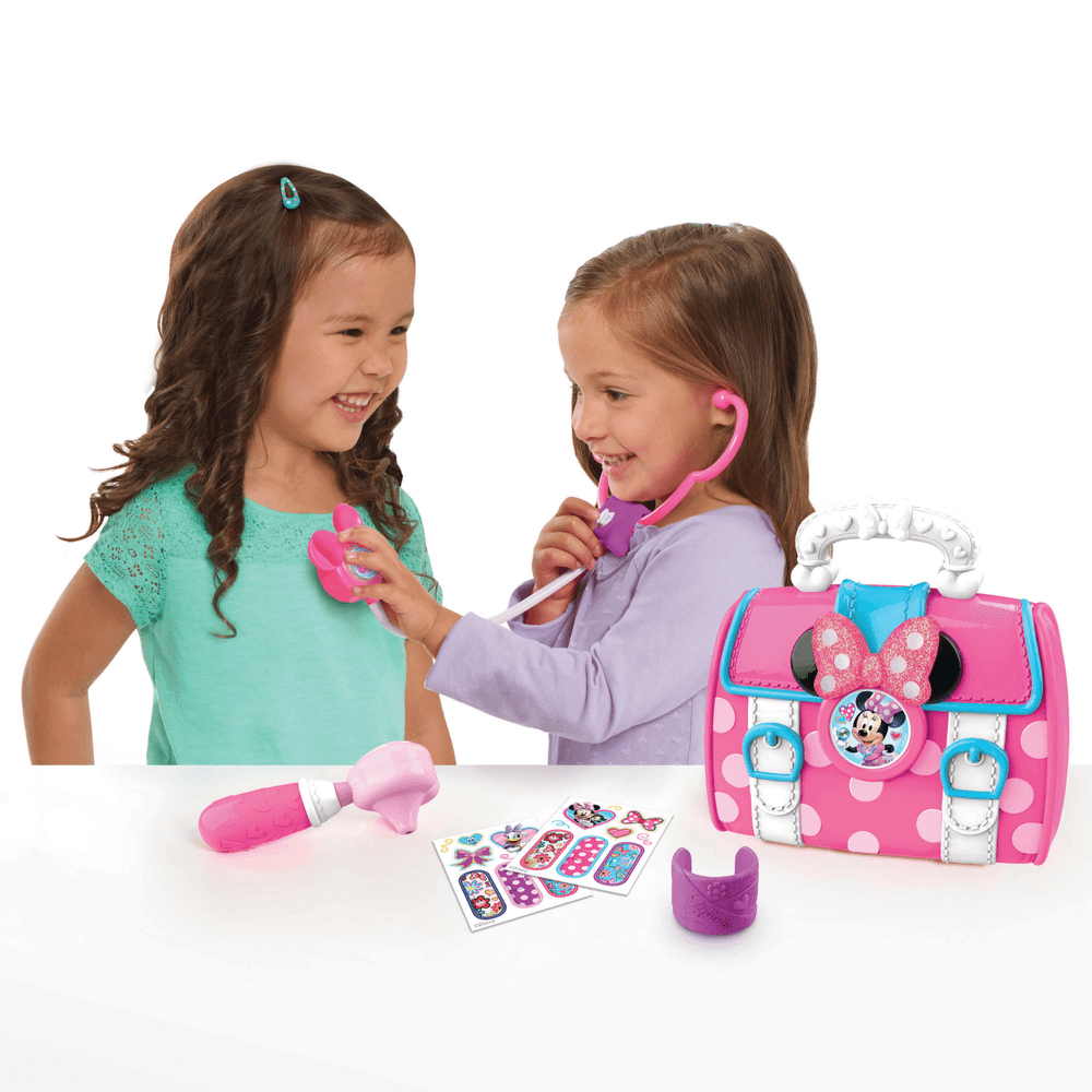 Disney - Minnie Mouse Bow-Care Doctor Bag Set, 6-Piece Preschool Pretend Play Toy
