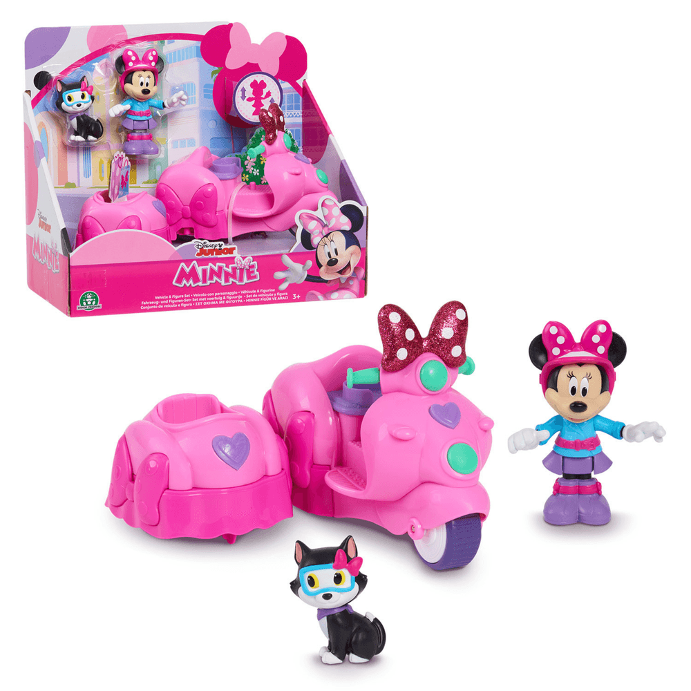 Disney - Minnie Mouse & Figaro Set, Scooter With Removable Side Car