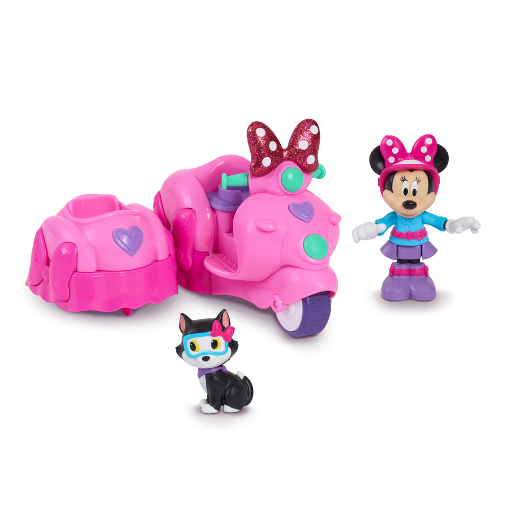 Disney - Minnie Mouse & Figaro Set, Scooter With Removable Side Car