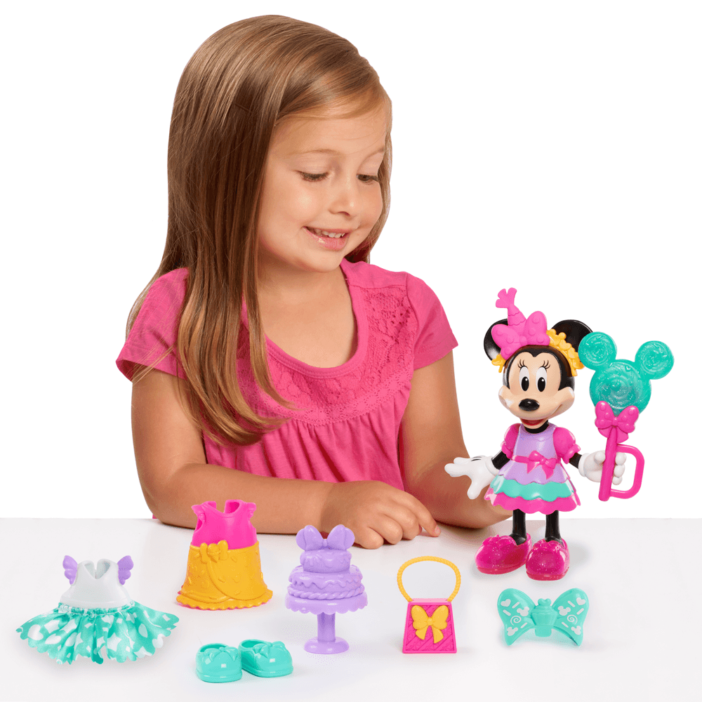 Disney - Minnie Mouse Sweet Party Fabulous Fashion Doll, 14-Piece Doll & Accessories Set