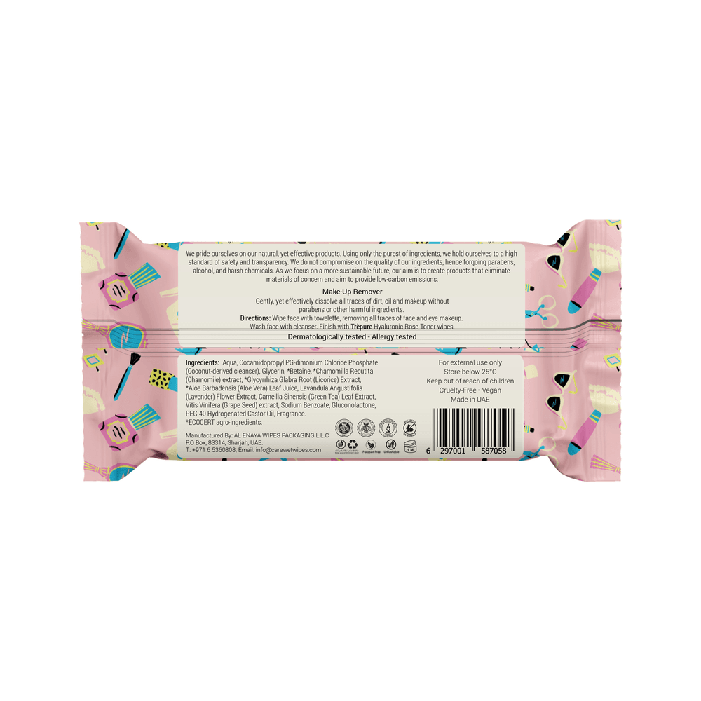 TREPURE- Makeup Remover Wipes - Pack of 1 - 10 Pcs