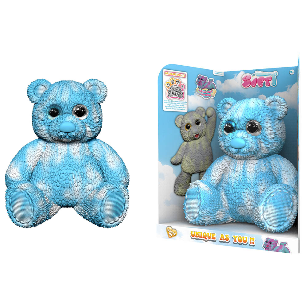 Soft T - Open Display Box Packing Bear Toy - Blue - 28 cm