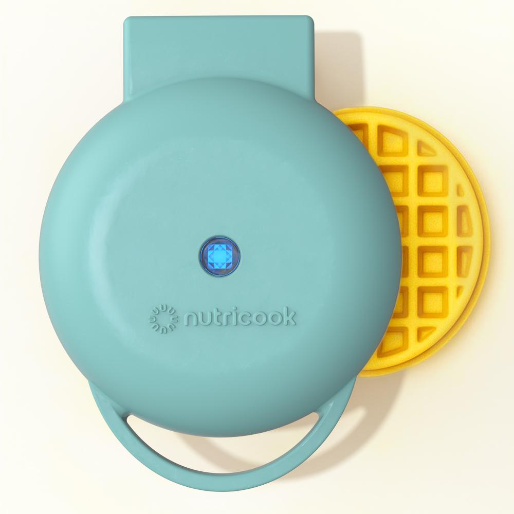 Nutricook - Mini Waffle Maker - Aquamarine