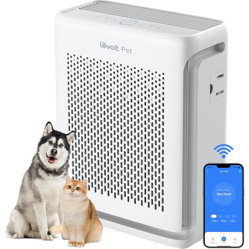 Levoit - Vital 100S Smart True HEPA Air Purifier - White