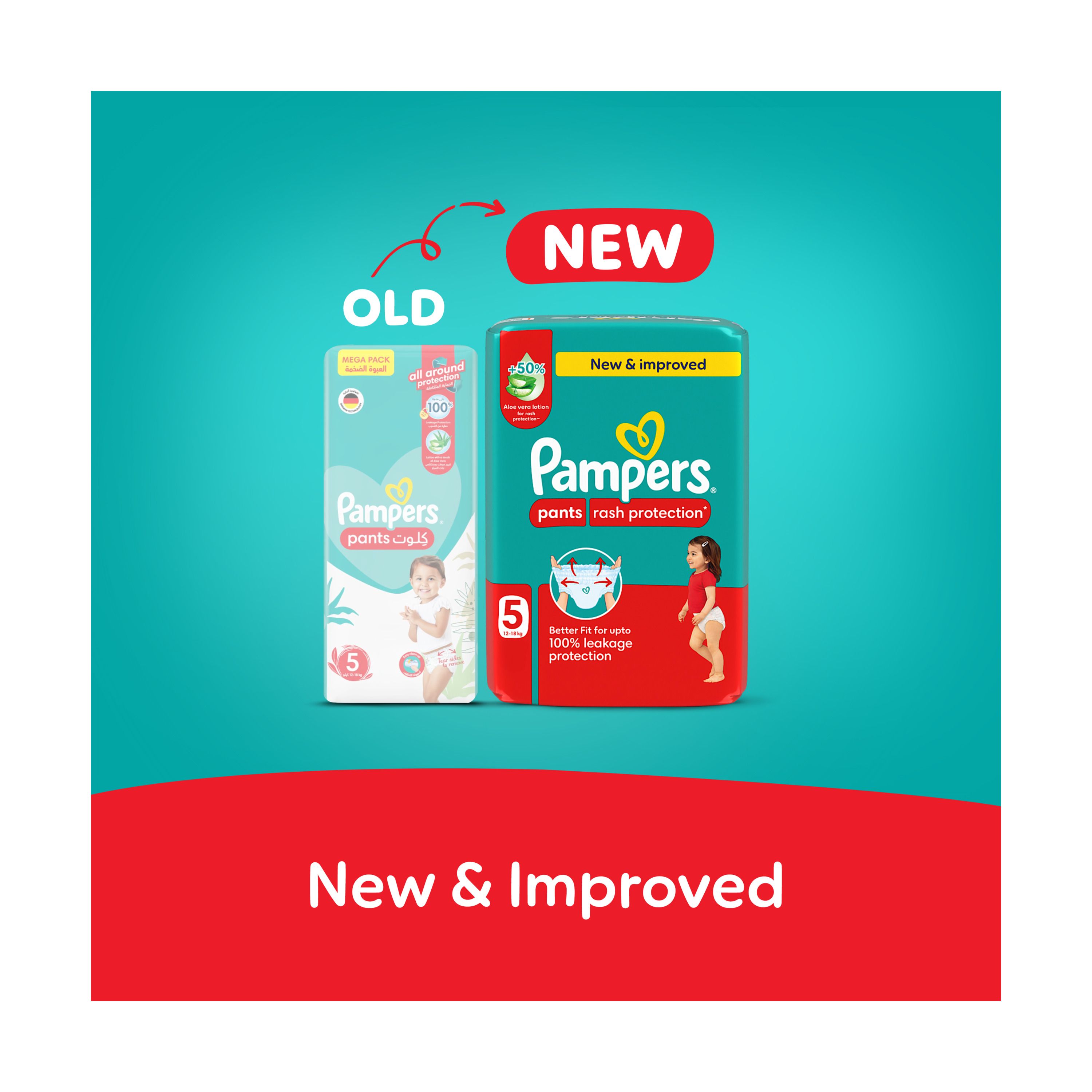 Pampers Rash Protection Diaper Pants - Size 5 - 12-18 kg - 162 Count