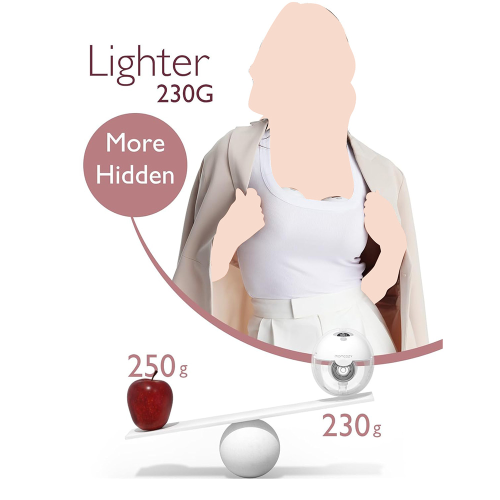 Momcozy - Hands Free Breast Pump With Pumping Bra And 50 Milk Storage Bags