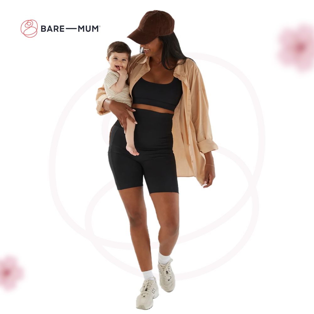 Bare Mum - Postpartum Recovery Shorts - Black