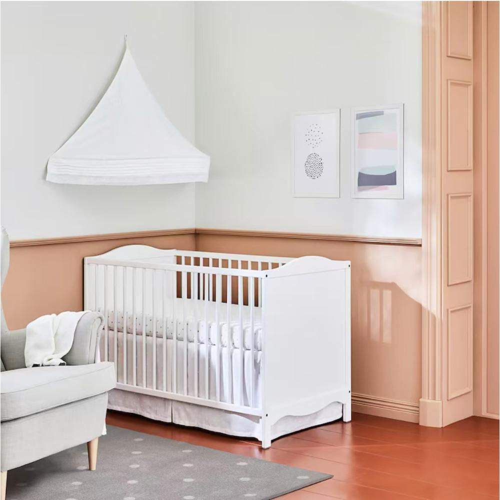 Bumble & Bird - 3-in-1 Basic Wooden Cot Bed & Toddler Sofa - White