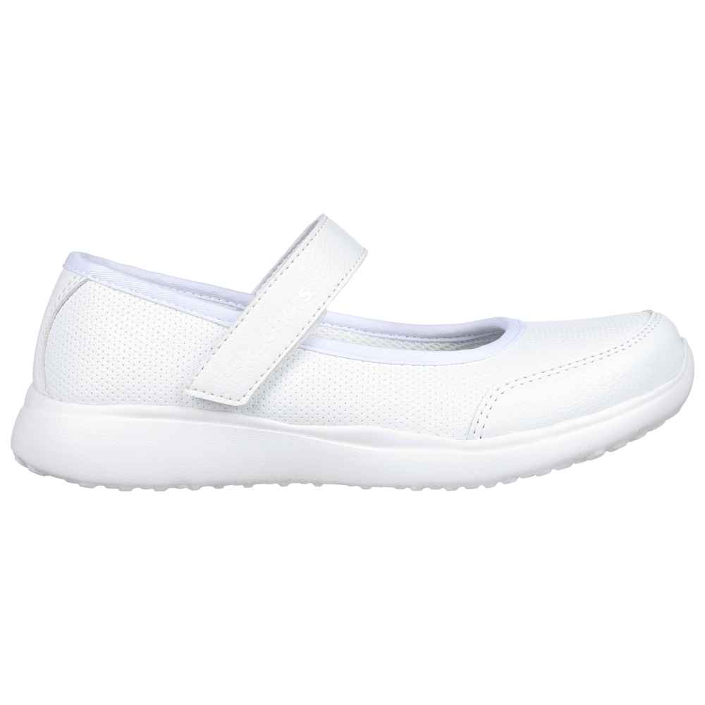 Skechers - Girl's T-Strap Back To School Shoes - White