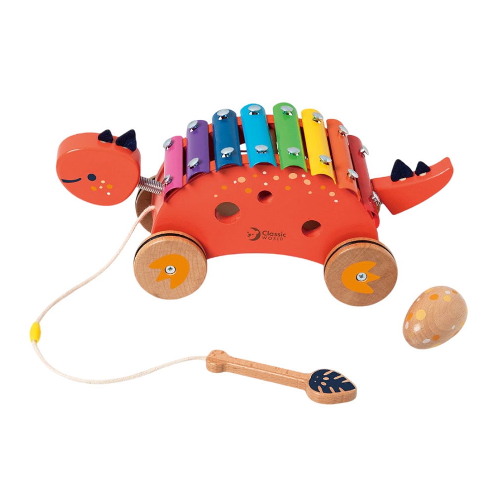 Classic World - 2-in-1 Dinosaur Xylophone And Pull Toy