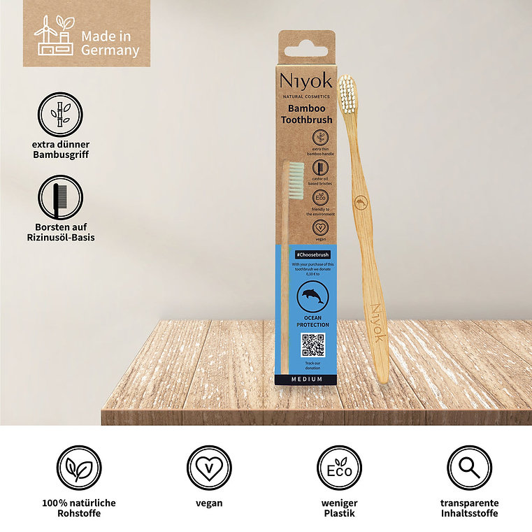 Niyok - Bamboo Toothbrush - Ocean Protection - Medium