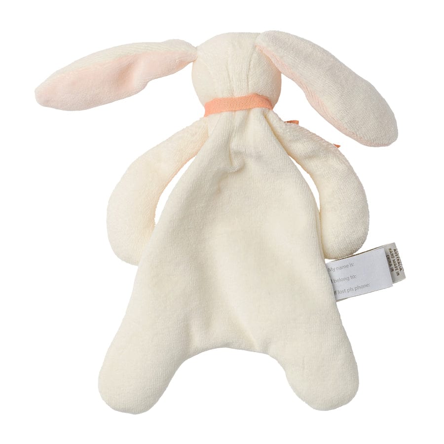 Maud N Lil - Organic Mini Bunny Soft Toy Comforter - White/Pink