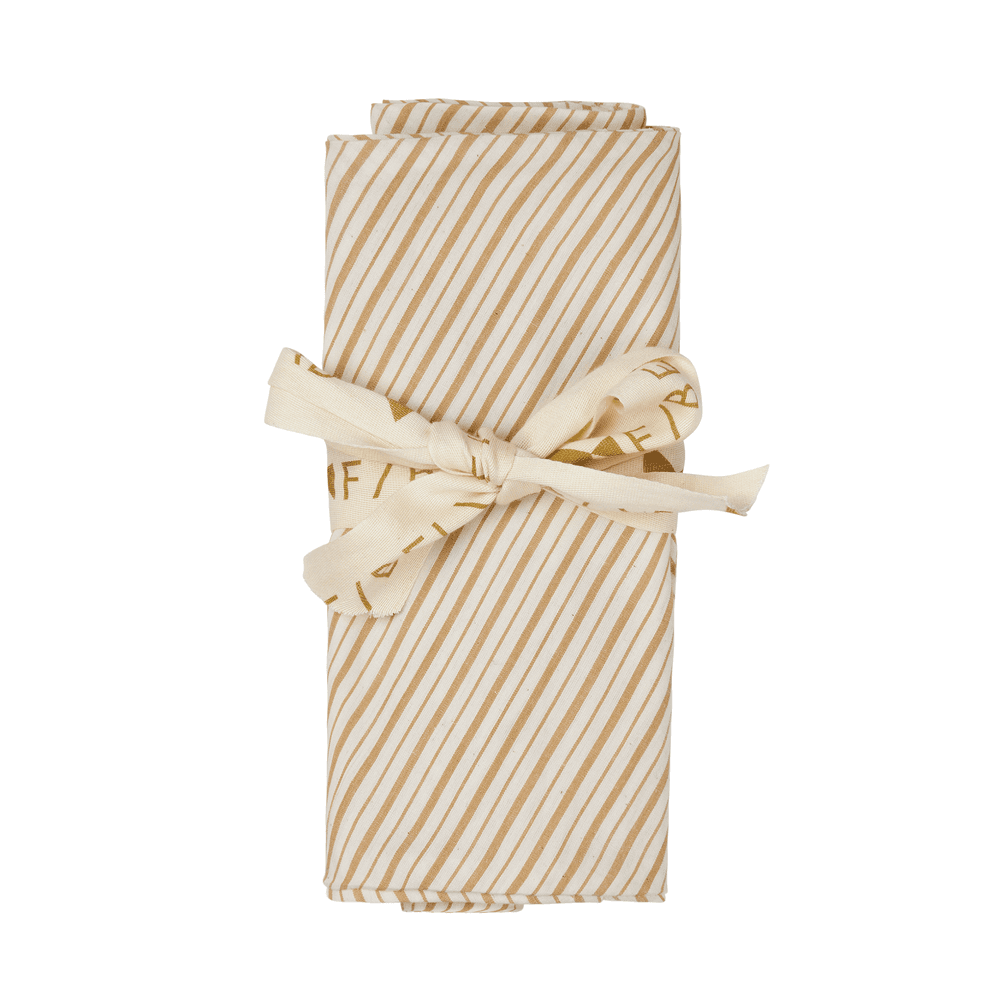 Fabelab - Kapok Nursing Pillow With Cotton Cover - Caramel Stripes