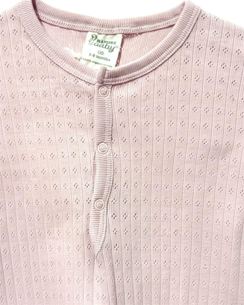 Nature Baby - Organic Cotton Light Sleeping Bag Pointelle - Rose Bud