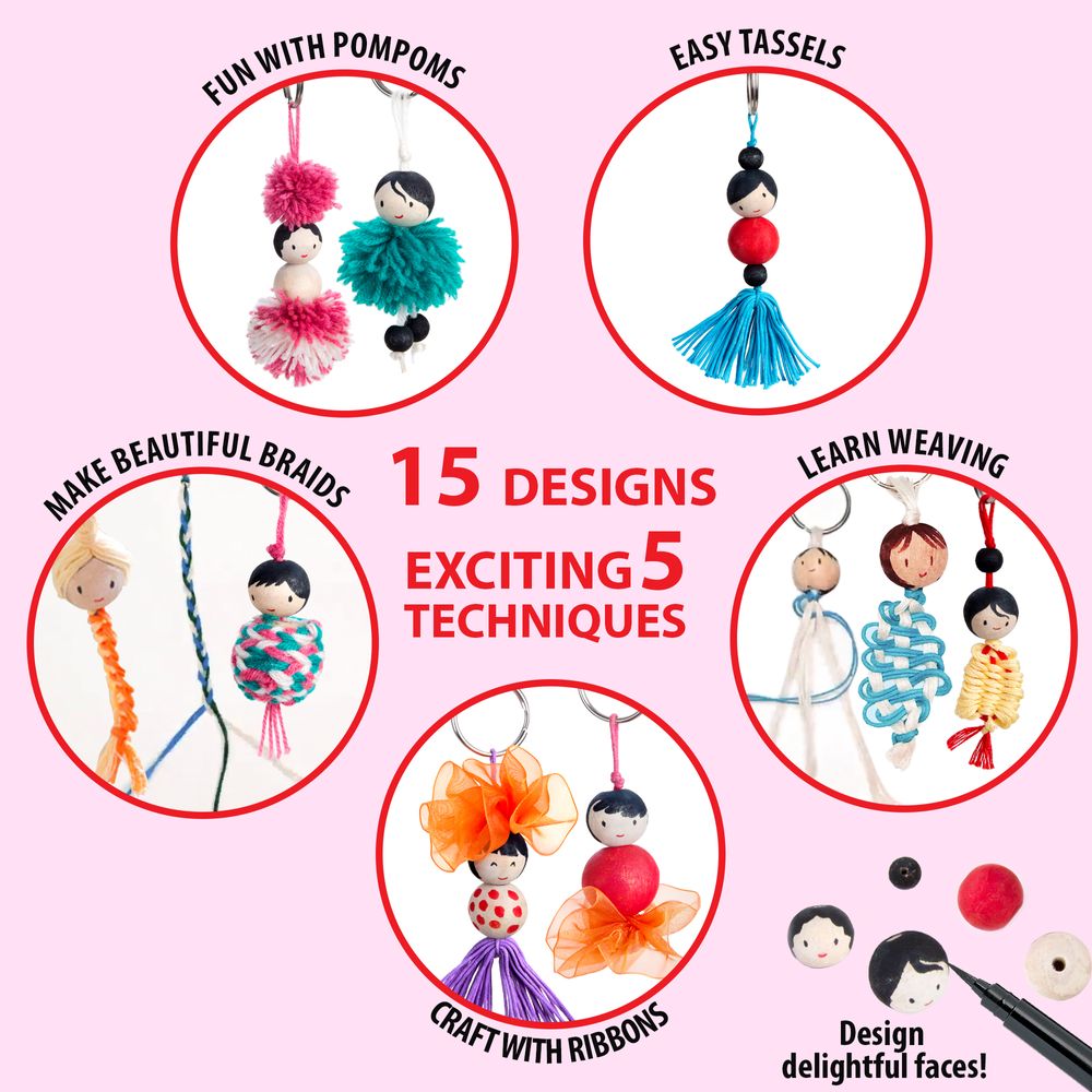 Chalk and Chuckles - Keychain Dolls