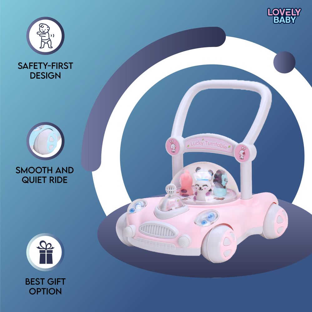 Lovely Baby - Bunny Baby Walker - Pink