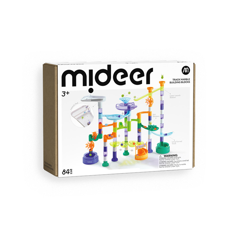 Mideer - Track Marble Building Block Set - Multicolor - 84 Pcs