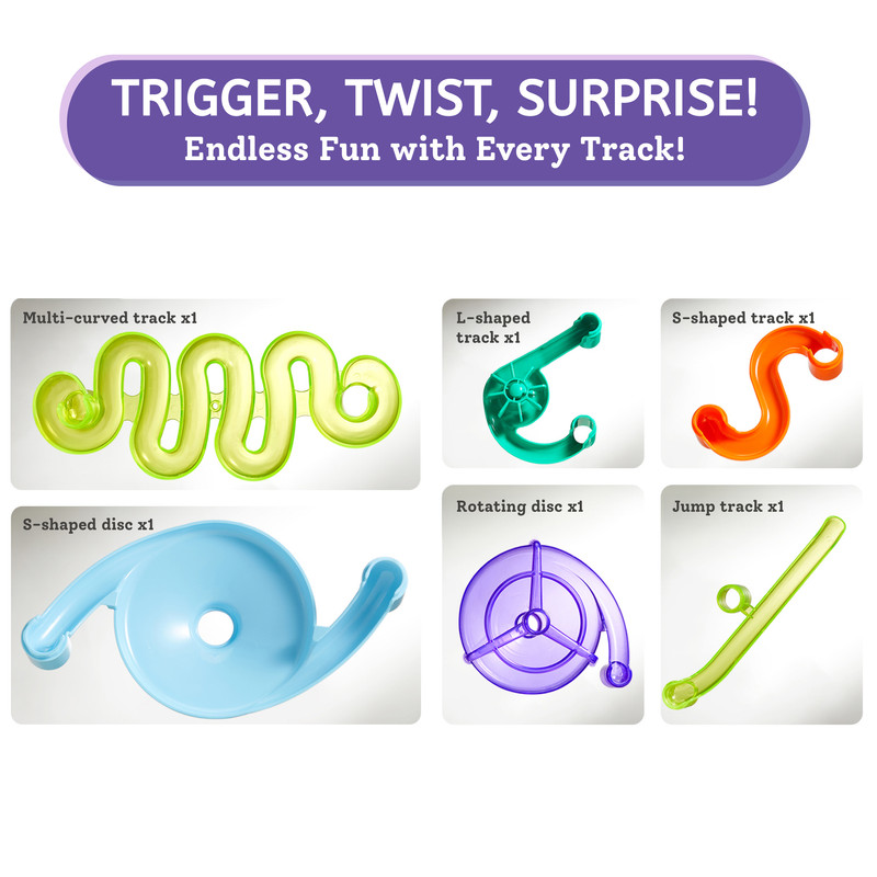 Mideer - Track Marble Building Block Set - Multicolor - 84 Pcs