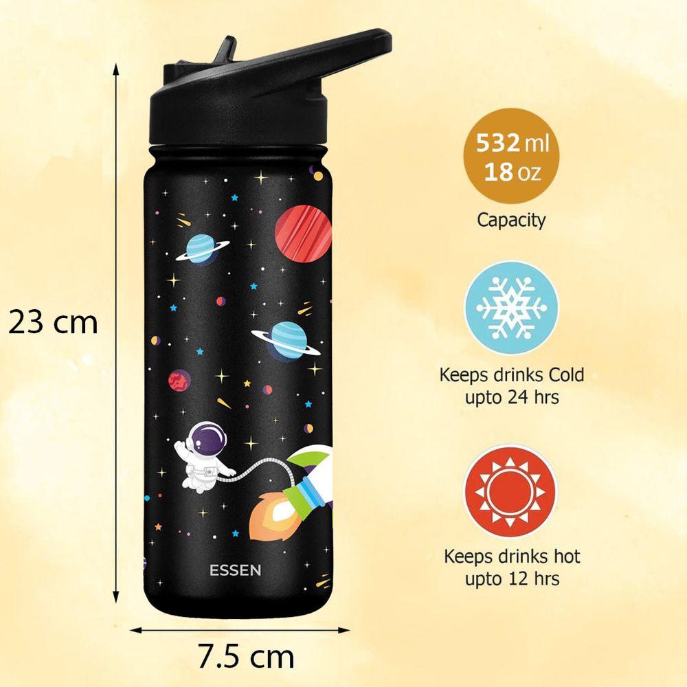 Essen - Stainless Steel Water Bottle - Space - 532ml