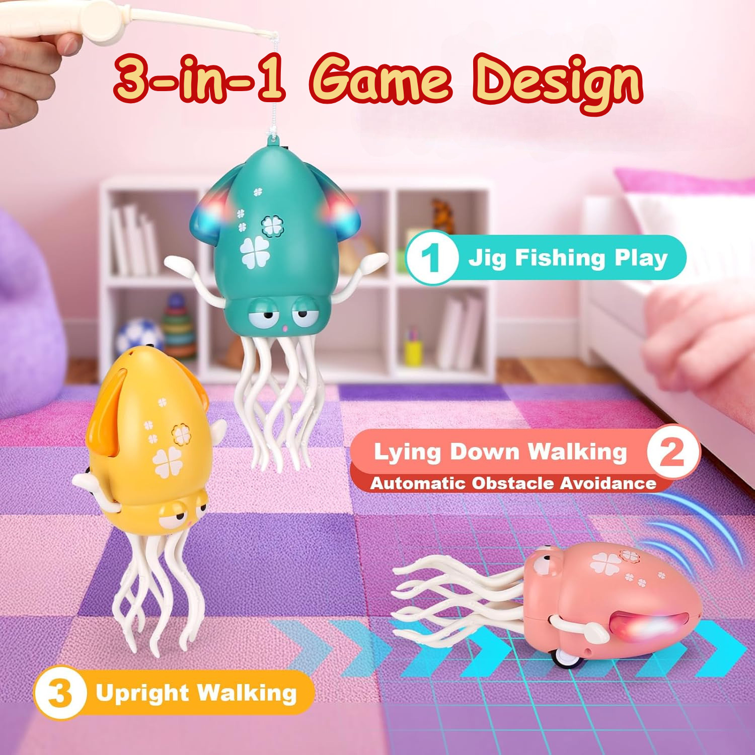 Essen Dancing Squid Baby Crawling Toy - Green