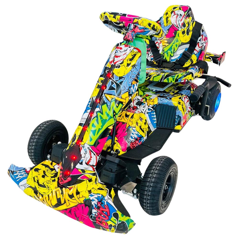 Megawheels - Funky Go Kart Glider Ride-On Car - 36V - Yellow