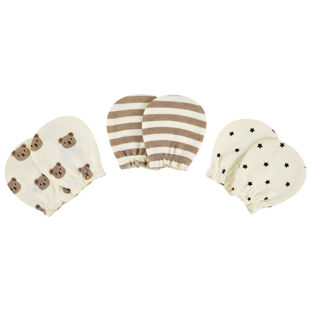 Hudson Childrenswear - Baby Mittens - Beige/Neutral - 3 Pcs