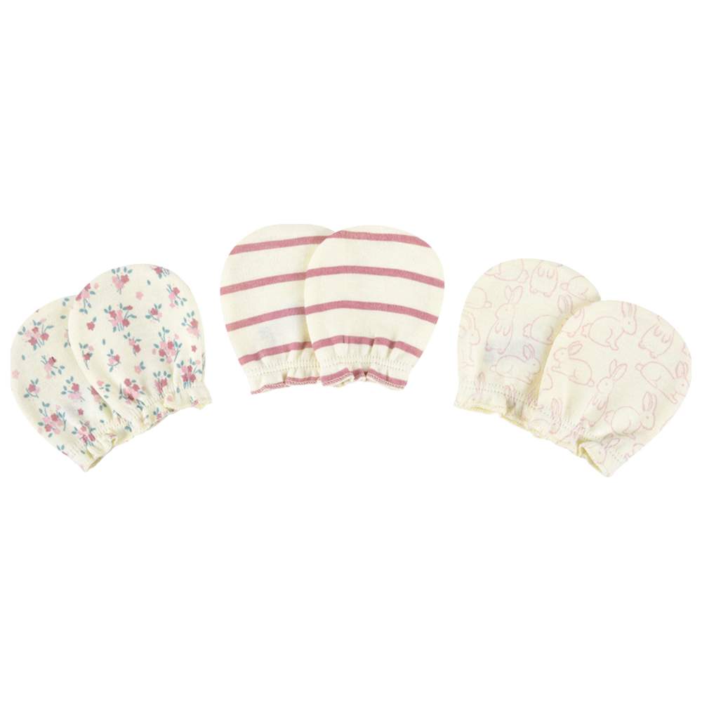 Hudson Childrenswear - Baby Girl's Mittens - Victorian Floral - 3 Pcs