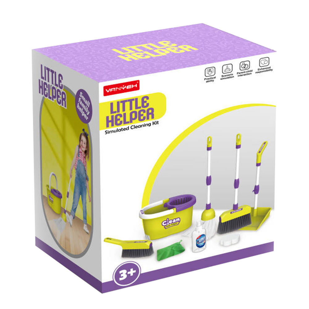 Little Learners Pretend Role Play Cleaning Set - 9 Pc Set