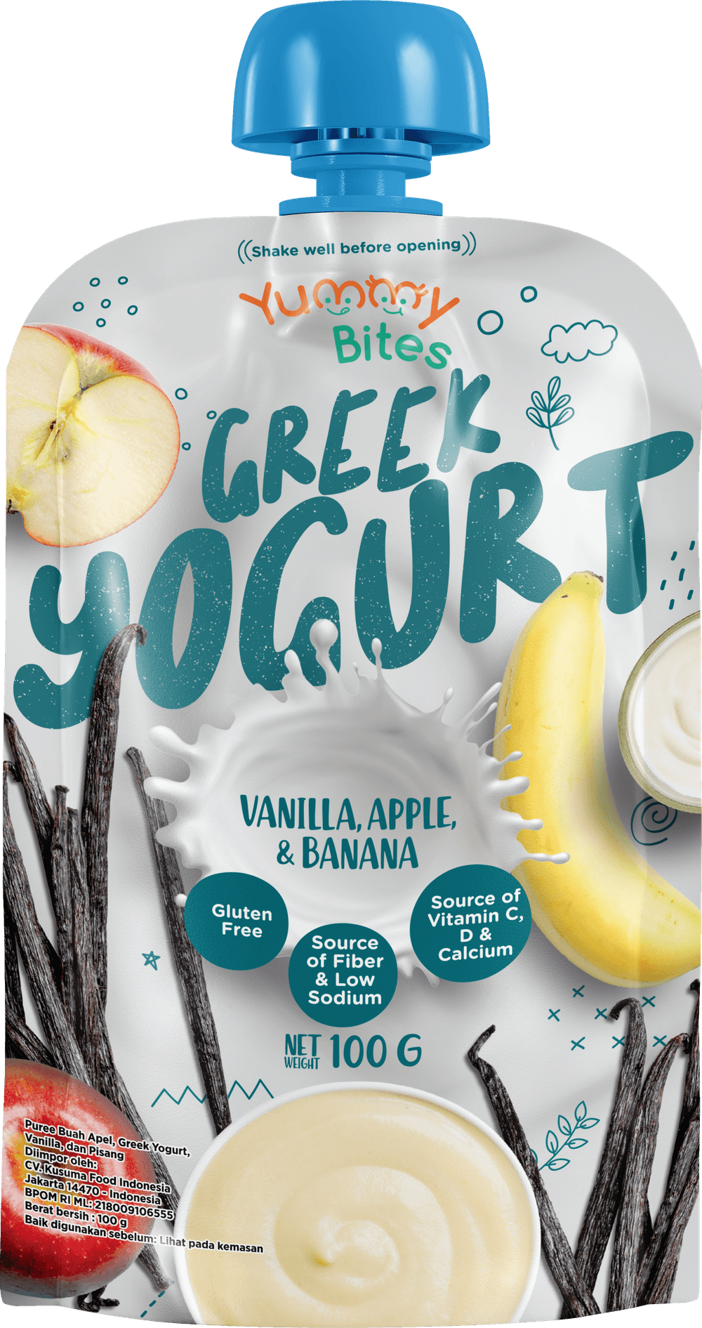Yummy Bites - Greek Yogurt Vanilla, Apple, & Banana 100g