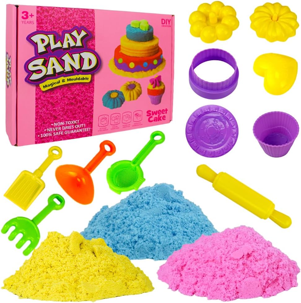UKR - Magical Moldable Play Sand Kit For Kids 750g - Cake Creations