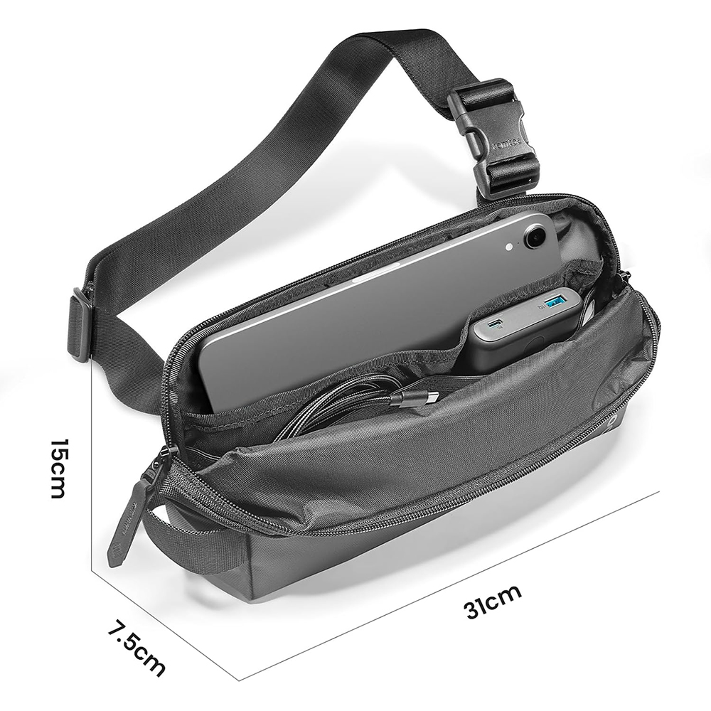 Tomtoc - Shoulder Bag For Hiking Travel Work Gym Sports